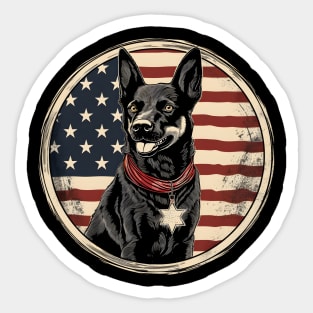 Canaan Dog 4th of July Sticker